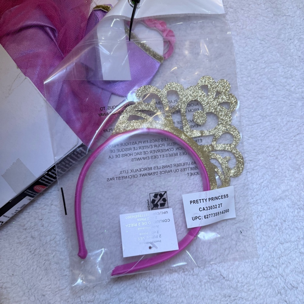 George Pretty Princess Costume - Pink and Purple - Picture 5 of 5